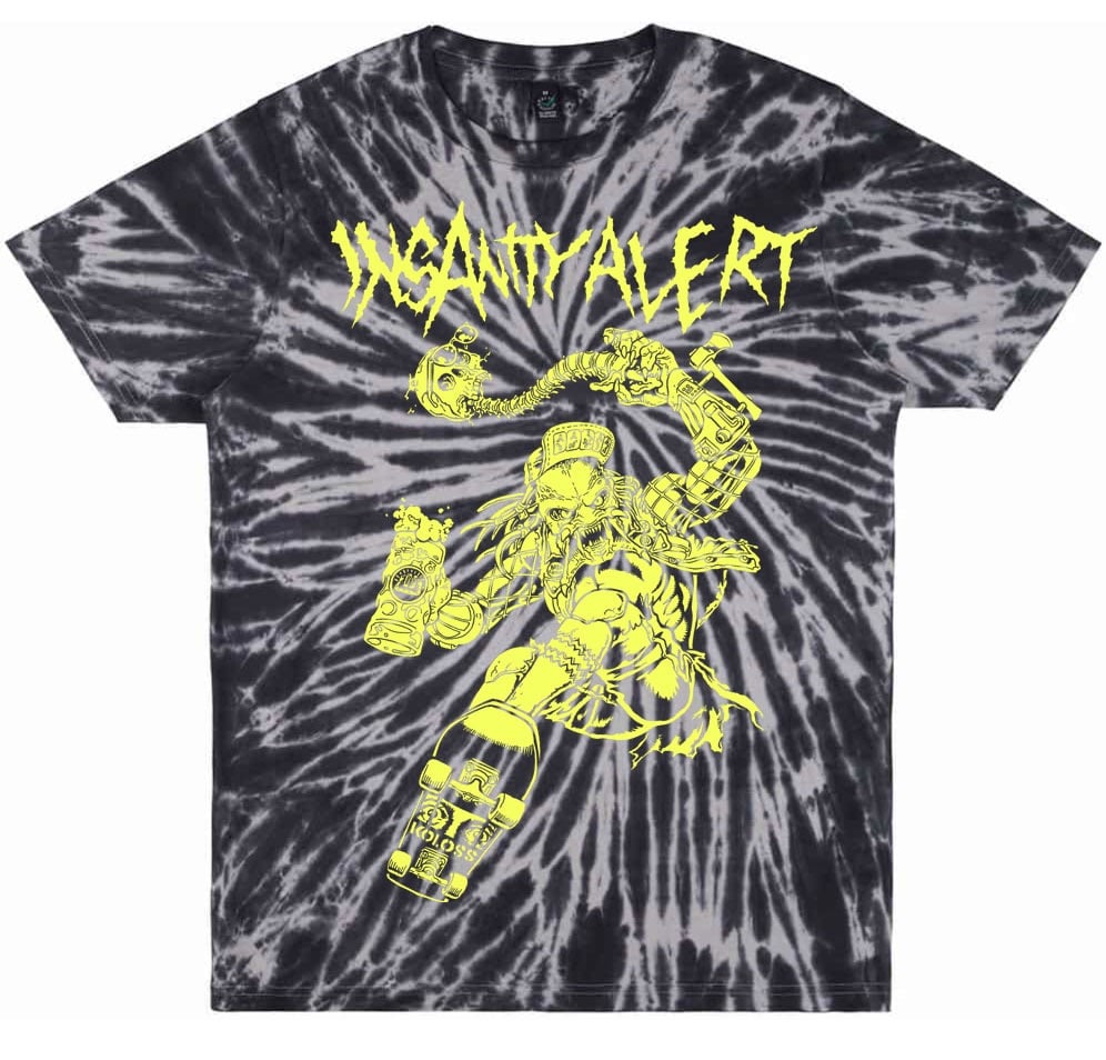 Insanity Alert - Dark Batik Shredator T-Shirt | Mosher Zero